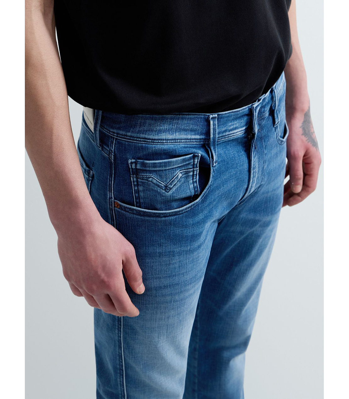 スリムフィットANBASS Hyperflex Matrix ストレッチデニム 詳細画像 ブルー 6